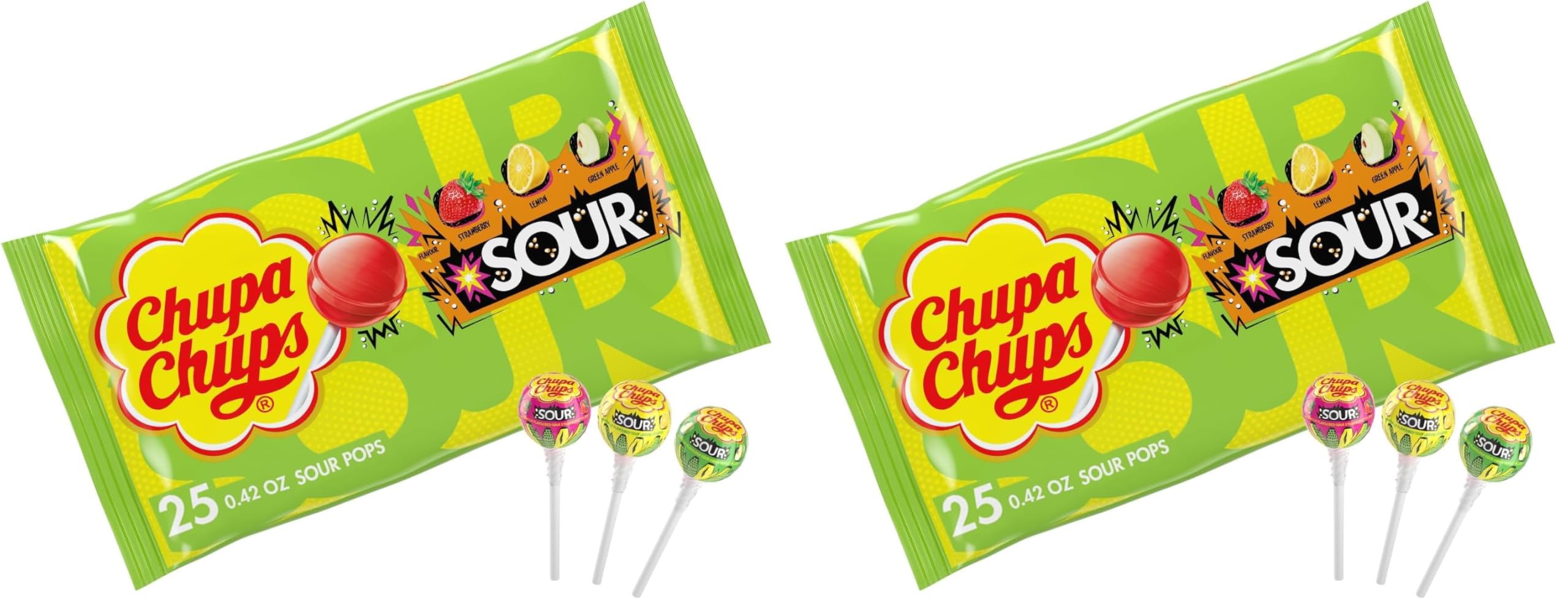 Amazon.com: Chupa Chups SOUR Lollipops, VarietyPack, Lemon
